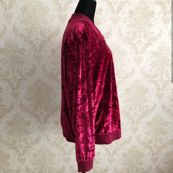 Ashley Stewart crush velvet light bomber jacket - Picture 3 of 9